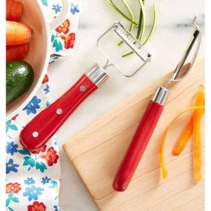 Pioneer Woman Frontier Collection Peeler Set Red